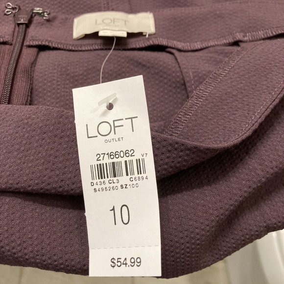 Ann Taylor LOFT Outlet Womens Brown Casual Skirt 10 with Side Tie NEW - Picture 4 of 4